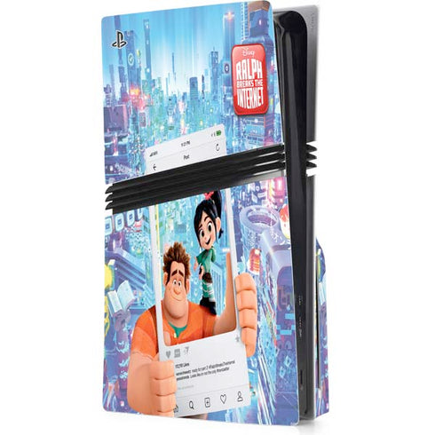 Disney Wreck-it Ralph and Vanellope Instagram Pose PS5 Pro Disk Console Skin