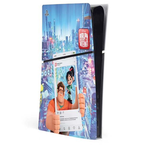 Disney Wreck-it Ralph and Vanellope Instagram Pose PS5 Slim Digital Edition Console Skin