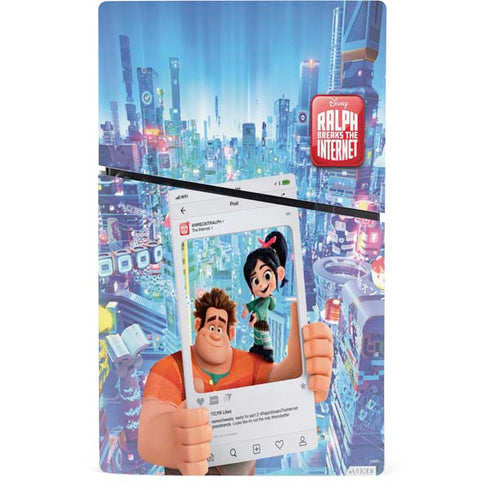Disney Wreck-it Ralph and Vanellope Instagram Pose PS5 Slim Digital Edition Console Skin
