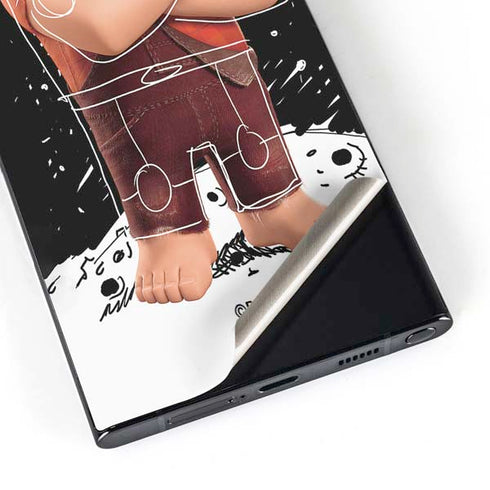 Disney Wreck-it Ralph And Vanellope Space Sketch Galaxy S25 Ultra Skin