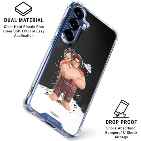 Disney Wreck-it Ralph And Vanellope Space Sketch Galaxy S25 Clear Case