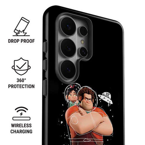 Disney Wreck-it Ralph And Vanellope Space Sketch Galaxy S26 Ultra Impact Case