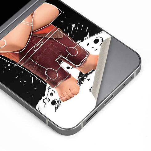 Disney Wreck-it Ralph And Vanellope Space Sketch Galaxy Z Flip6 Skin