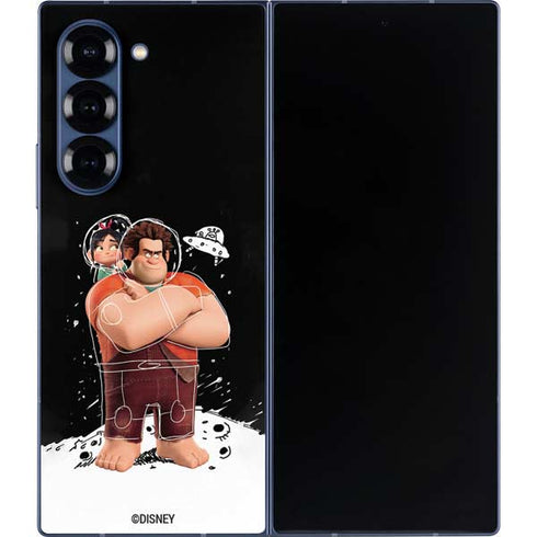 Disney Wreck-it Ralph And Vanellope Space Sketch Galaxy Z Fold6 Skin