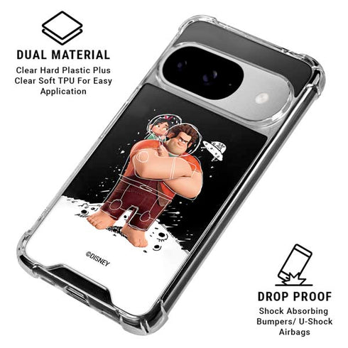 Disney Wreck-it Ralph And Vanellope Space Sketch Google Pixel 10 Clear Case
