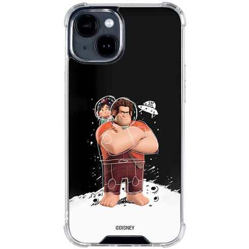 Disney Wreck-it Ralph And Vanellope Space Sketch iPhone 15 Clear Case