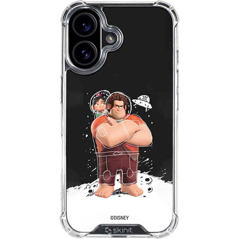 Disney Wreck-it Ralph And Vanellope Space Sketch iPhone 16 Clear Case