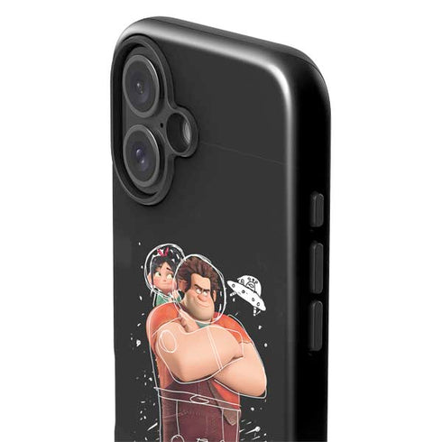 Disney Wreck-it Ralph And Vanellope Space Sketch iPhone 16 Plus Impact Case