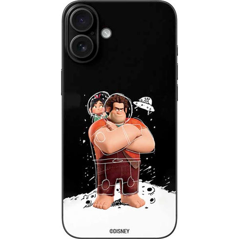 Disney Wreck-it Ralph And Vanellope Space Sketch iPhone 16 Plus Skin