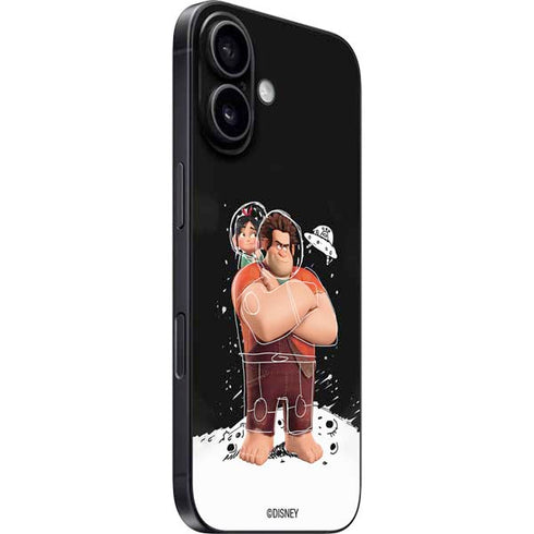 Disney Wreck-it Ralph And Vanellope Space Sketch iPhone 16 Skin
