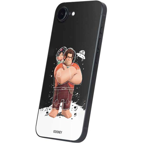 Disney Wreck-it Ralph And Vanellope Space Sketch iPhone 16e Skin