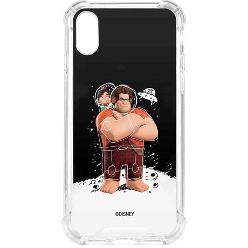 Disney Wreck-it Ralph And Vanellope Space Sketch iPhone XS Clear Case