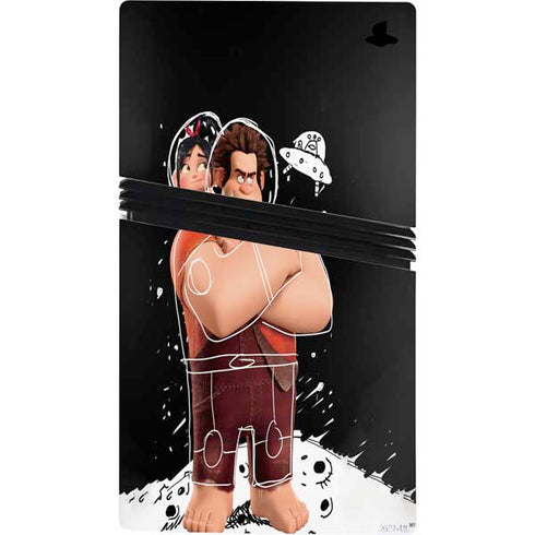 Disney Wreck-it Ralph And Vanellope Space Sketch PS5 Pro Bundle Skin