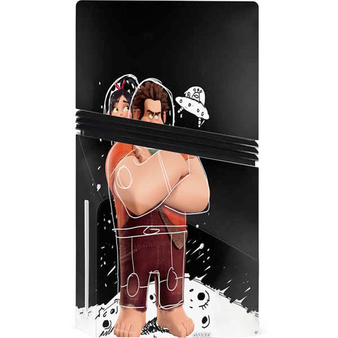 Disney Wreck-it Ralph And Vanellope Space Sketch PS5 Pro Disk Console Skin