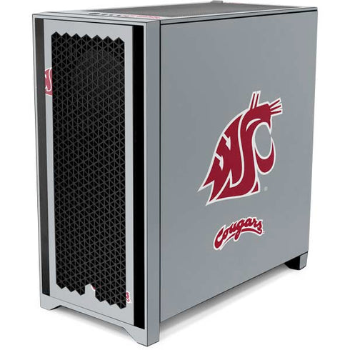 Washington State University WSU Cougars Corsair 4000D Tempered Glass Mid-Tower ATX Case Skin