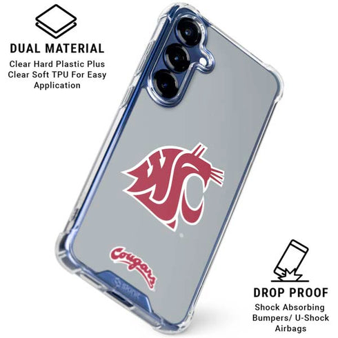 Washington State University WSU Cougars Galaxy S25 FE Clear Case