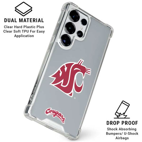 Washington State University WSU Cougars Galaxy S25 Ultra Clear Case