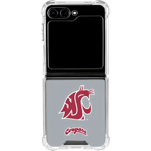 Washington State University WSU Cougars Galaxy Z Flip6 Clear Case