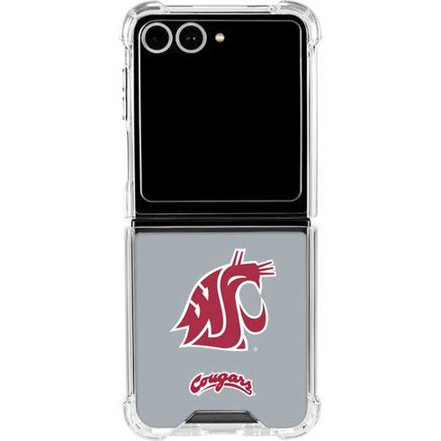 Washington State University WSU Cougars Galaxy Z Flip7 Clear Case