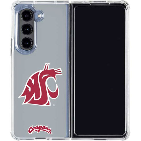 Washington State University WSU Cougars Galaxy Z Fold5 5G Clear Case