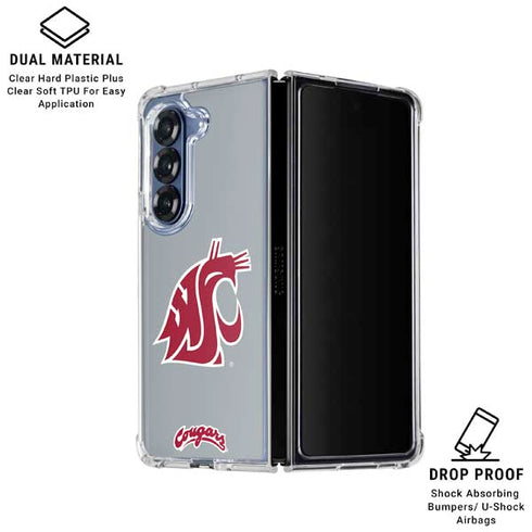 Washington State University WSU Cougars Galaxy Z Fold7 Clear Case