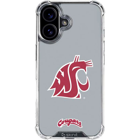 Washington State University WSU Cougars iPhone 16 Clear Case