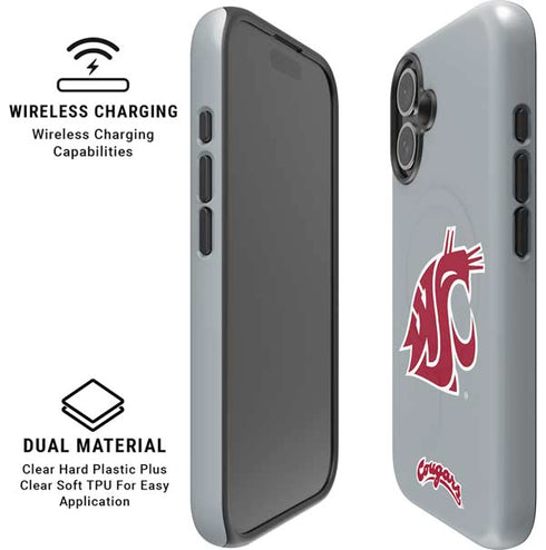Washington State University WSU Cougars iPhone 16 Plus Magsafe Impact Case