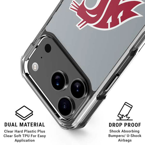 Washington State University WSU Cougars iPhone 17 Pro Max Clear Case