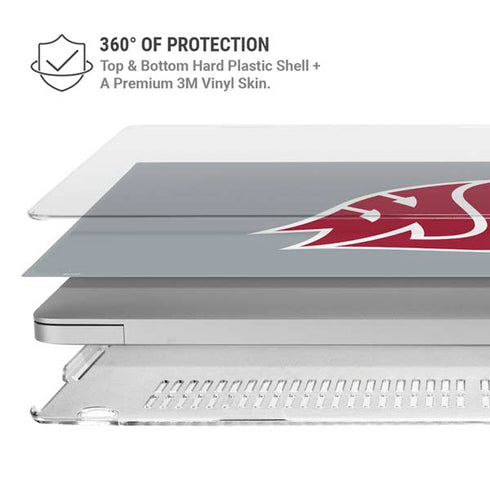Washington State University WSU Cougars MacBook Pro 15in (2016-19) Case plus Skin