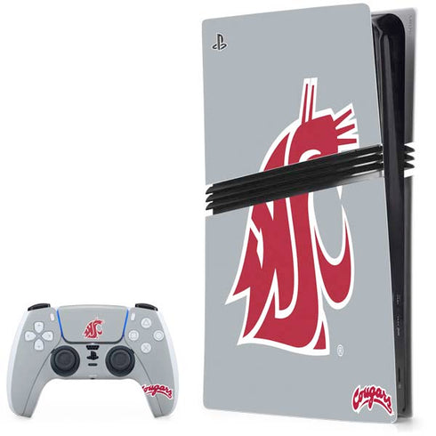 Washington State University WSU Cougars PS5 Pro Bundle Skin