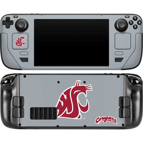 Washington State University WSU Cougars Steam Deck Handheld Gaming Computer OLED Skin