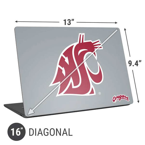 Washington State University WSU Cougars Universal Laptop 16in (13 x 9.4in) Skin