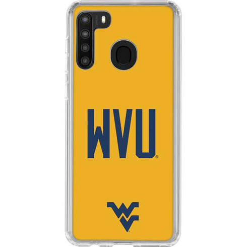 West Virginia University WVU Galaxy A21 Clear Case