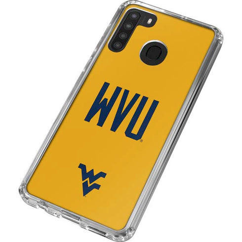 West Virginia University WVU Galaxy A21 Clear Case
