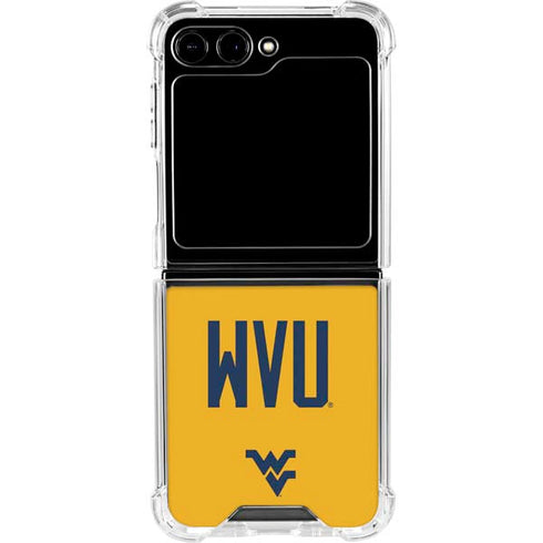 West Virginia University WVU Galaxy Z Flip6 Clear Case