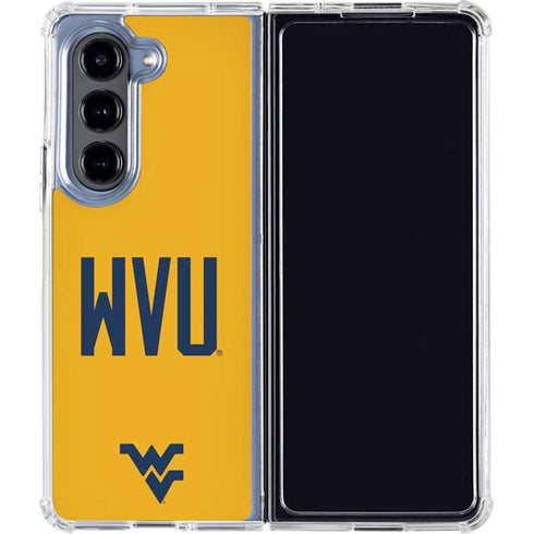 West Virginia University WVU Galaxy Z Fold5 5G Clear Case