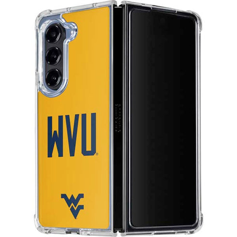 West Virginia University WVU Galaxy Z Fold5 5G Clear Case