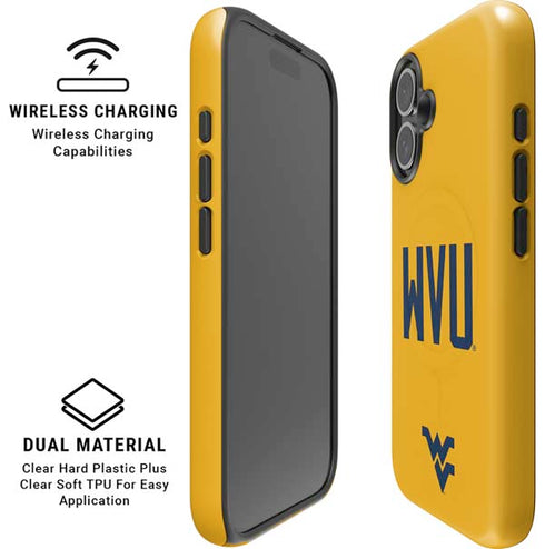 West Virginia University WVU iPhone 16 Magsafe Impact Case