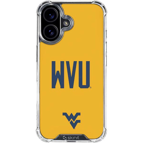 West Virginia University WVU iPhone 16 Plus Clear Case