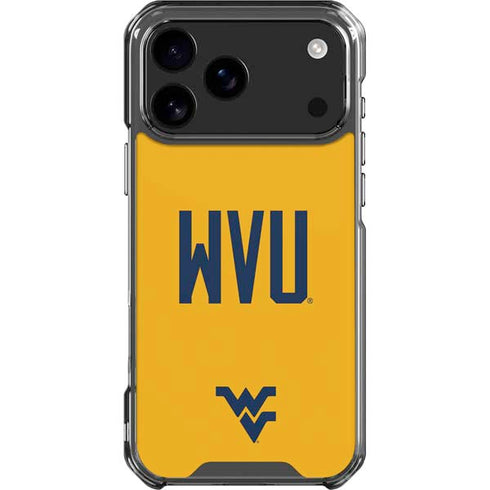 West Virginia University WVU iPhone 17 Pro Max Clear Case