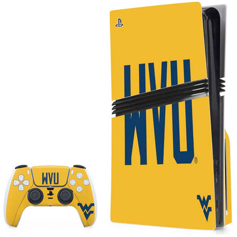 West Virginia University WVU PS5 Pro Disk Bundle Skin