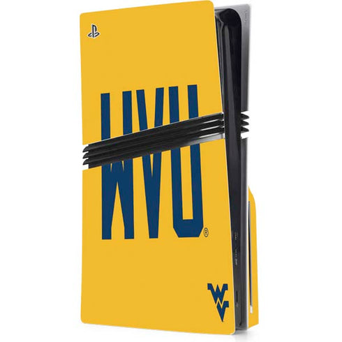 West Virginia University WVU PS5 Pro Disk Console Skin