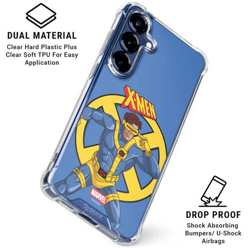 Marvel X-Men Cyclops Galaxy S25 Plus Clear Case