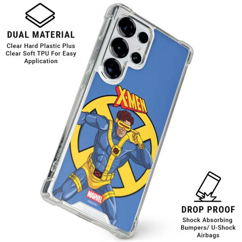 Marvel X-Men Cyclops Galaxy S26 Ultra Clear Case