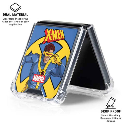 Marvel X-Men Cyclops Galaxy Z Flip6 Clear Case