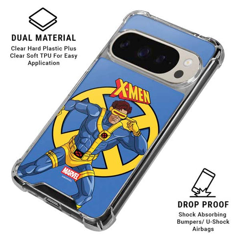 Marvel X-Men Cyclops Google Pixel 9 Pro XL Clear Case