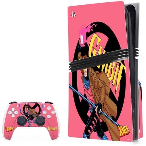 Marvel X-Men Gambit PS5 Pro Disk Bundle Skin