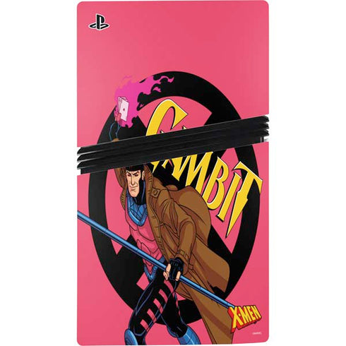 Marvel X-Men Gambit PS5 Pro Disk Console Skin