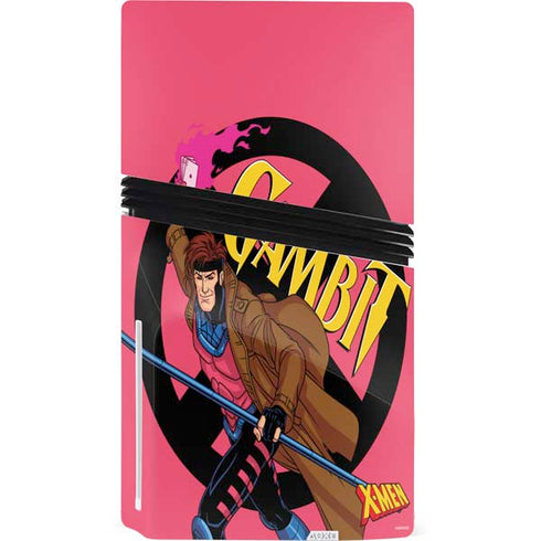 Marvel X-Men Gambit PS5 Pro Disk Console Skin