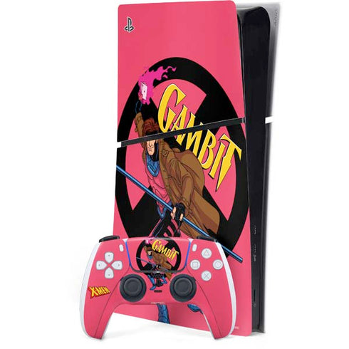 Marvel X-Men Gambit PS5 Slim Digital Edition Bundle Skin